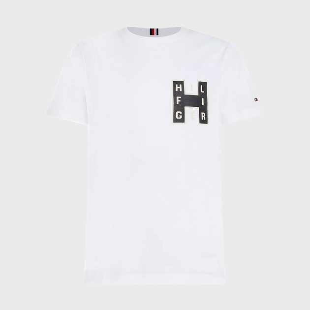 Футболка чоловіча Tommy Hilfiger MW0MW33893-YBR M Біла (8720645783602) - зображення 4