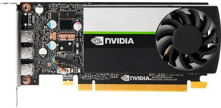 Видеокарта PNY PCI-Ex NVIDIA T400 4GB GDDR6 (64bit) (1425/10000) (3 x miniDisplayPort) (VCNT400-4GB-SB) - изображение 1