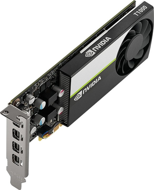 Видеокарта PNY PCI-Ex Quadro T1000 4GB GDDR6 (128bit) (1455/8000) (4 x miniDisplayPort) (VCNT1000-SB) - изображение 2