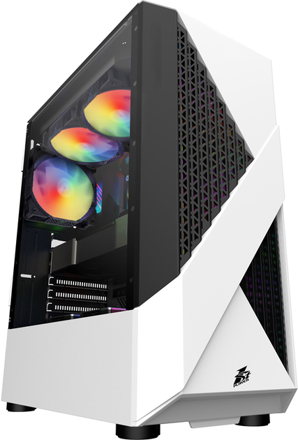 Корпус 1stPlayer F3-A-4F1-WH Black+White – фото, отзывы, характеристики ...
