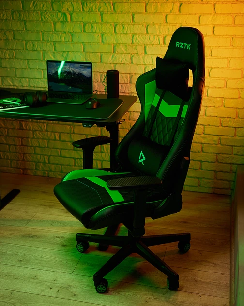 Кресло игровое RZTK Cobra Черно-зеленое – купить онлайн на ROZETKA