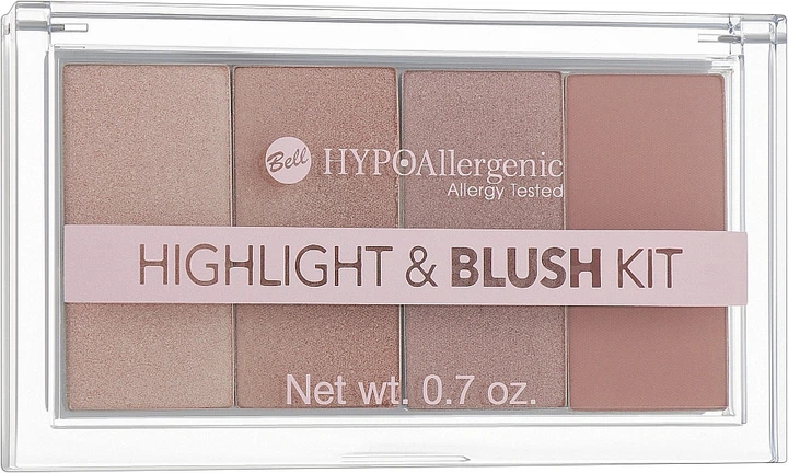 Палетка хайлайтеров и бронзеров для лица Bell Hypoallergenic Highlight & Blush Kit 20 г - Фото 7 Палетка хайлайтеров и бронзеров для лица Bell Hypoallergenic Highlight & Blush Kit 20 г - изображение 7