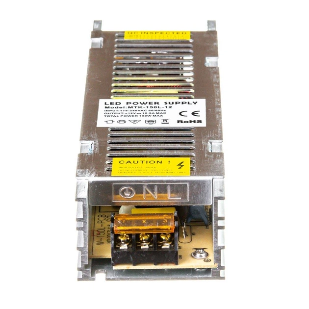 Led блок живлення Motoko 150W 12V 12.5A IP20 LONG - изображение 5