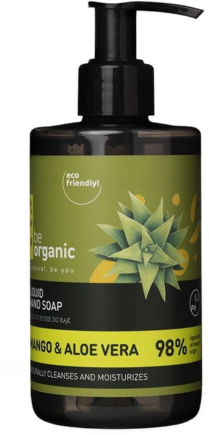 Mydło do rąk Be Organic Liquid Hand Soap z ekstraktem z mango i aloesem regenerujące 250 ml (5905279400078) - obraz 1