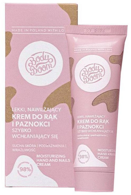 Krem do rąk i paznokci Body Boom lekki nawilżający 50 ml (5903031255836) - obraz 1