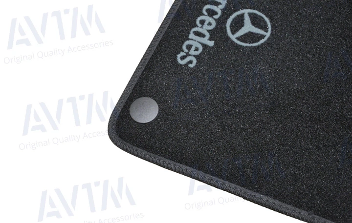 Ворсовые коврики в салон авто AVTM на для Mercedes C W203 01-07 Мерседес Ц черные АМ0030365 - изображение 5