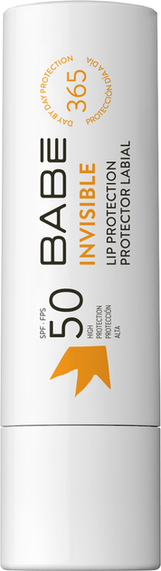 Ультразахисний бальзам-стік для губ BABE Laboratorios Sun Protection Невидимий SPF 50 4 г (8436571631664) - зображення 1