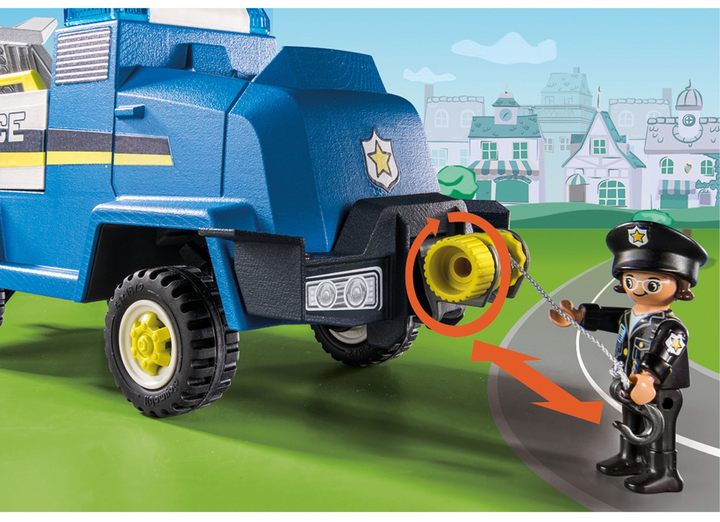 Ігровий набір фігурок Playmobil Duck On Call Police Car (4008789709158) - зображення 3
