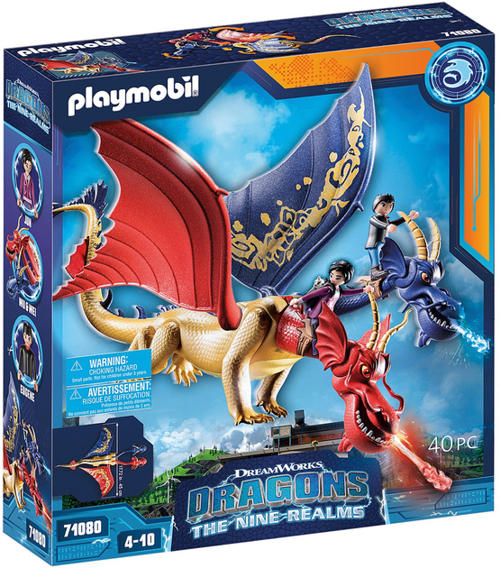 Ігровий набір фігурок Playmobil Dragons The Nine Realms Wu and Wei with Jun (4008789710802) - зображення 1
