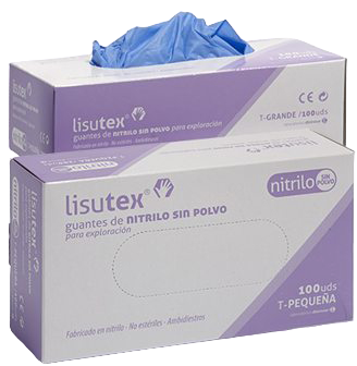 Медицинские перчатки Lisutex Guantes Nitrilo S-P T-P S 100 шт (8470001660572) - изображение 1