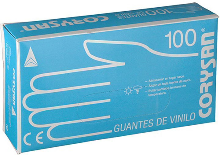 Медицинские перчатки Corysan Guantes De Vinilo Talla Pequena 100 шт (8428166315172) - изображение 1