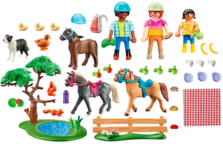 Zestaw figurek do zabawy Playmobil Country Wycieczka-piknik z końmi (4008789712394) - obraz 2