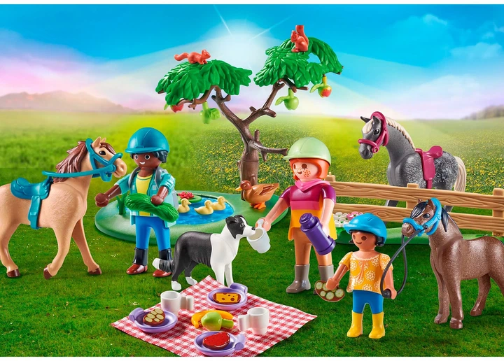 Ігровий набір фігурок Playmobil Country Екскурсія-пікнік з кіньми (4008789712394) - зображення 3