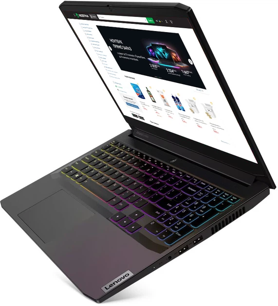 Ноутбук Lenovo IdeaPad Gaming 3 15ACH6 (82K202DCRA) Shadow Black