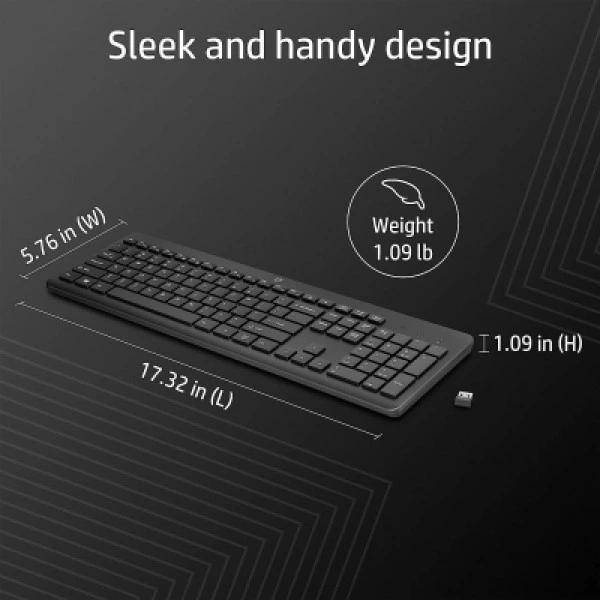 Клавіитура HP 230 Wireless UA Black (3L1E7AA) - Фото 4 Клавіитура HP 230 Wireless UA Black (3L1E7AA) - изображение 4
