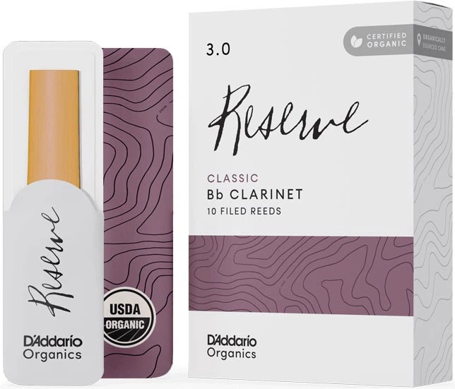 Тростини для кларнету D'Addario ORGANIC RESERVE CLASSIC BB CLARINET #3.0 - 10 BOX - зображення 6