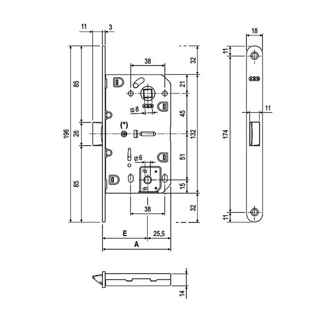 Механизм межкомнатный AGB MEDIANA EVOLUTION WC B01102.50.06 никель - изображение 2