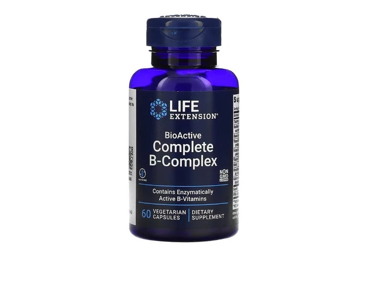 Полный биоактивный комплекс витаминов группы B Life Extension BioActive Complete B-Complex 60 капсул - Фото 1 Полный биоактивный комплекс витаминов группы B Life Extension BioActive Complete B-Complex 60 капсул - изображение 1