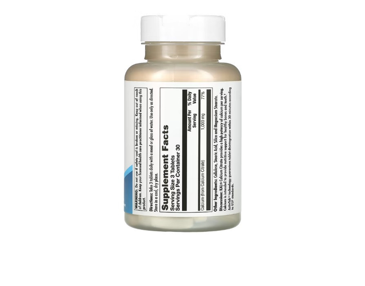 Цитрат кальция KAL Calcium Citrate 1000мг 90 таблеток – фото, відгуки ...