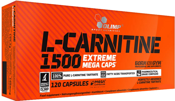 Жироспалювач Olimp L-Carnitine 1500 Extreme 120 капсул (5901330028847) - зображення 1