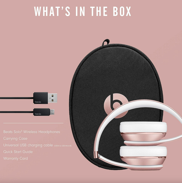 Beats Solo3 ワイヤレスヘッドホン ローズゴールド Amazon.com: Beats Solo3 Wireless Headphones - Rose Gold