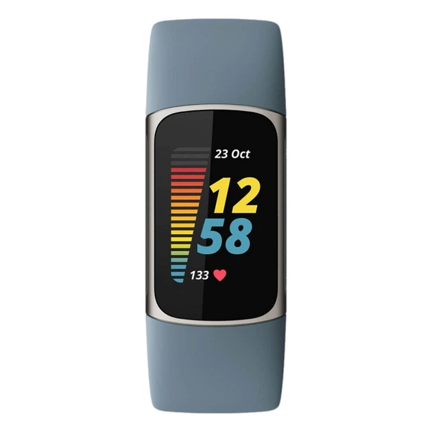 Голубой Фитнес-трекер Fitbit Charge 5 Steel Blue / Platinum Stainless Steel - изображение 7