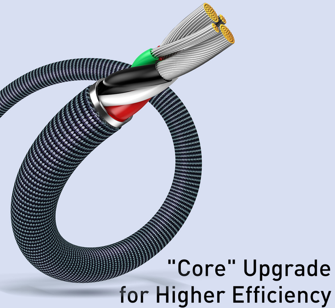 Kabel Baseus Crystal Shine Series Fast Charging Data Cable USB to IP 2.4 A 1.2 m Czarny (CAJY000001) - obraz 4
