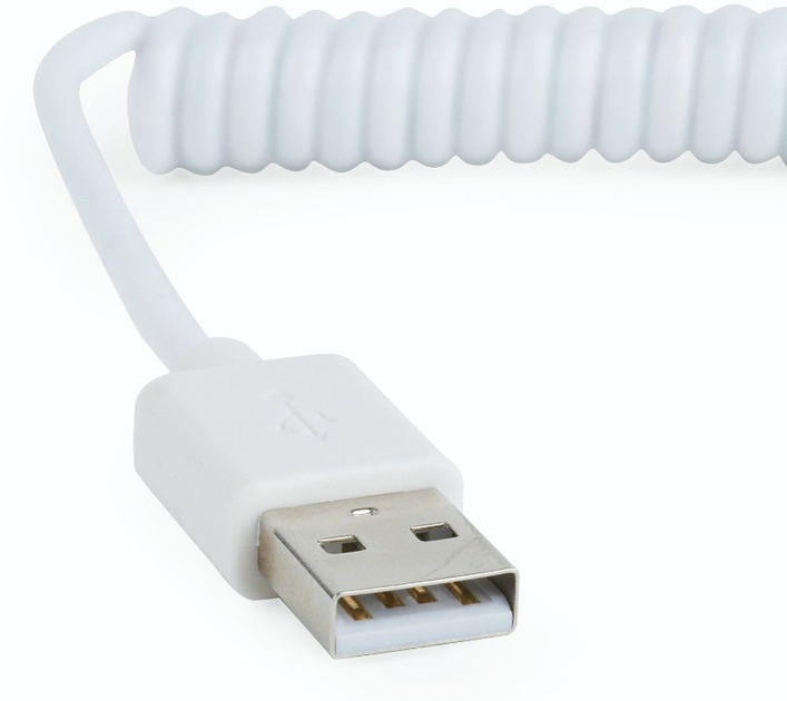 Кабель спіральный Cablexpert USB - MicroUSB 1.8 м White (CC-mUSB2C-AMBM-6-W) - зображення 3