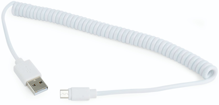 Кабель спіральный Cablexpert USB - MicroUSB 1.8 м White (CC-mUSB2C-AMBM-6-W) - зображення 4