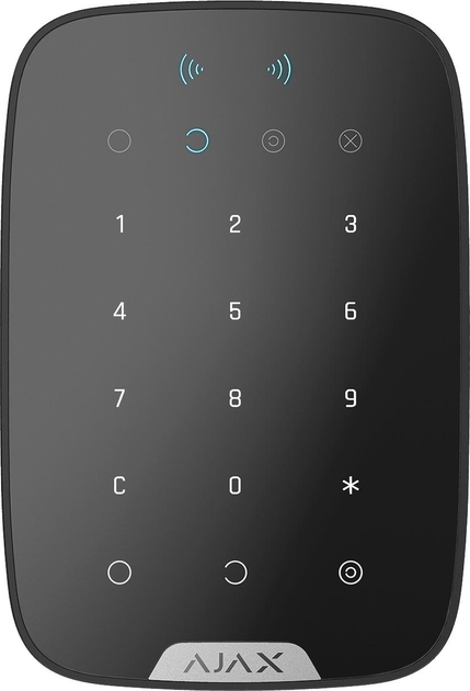 Bezprzewodowa klawiatura dotykowa Ajax KeyPad Plus czarna (000023069) - obraz 1