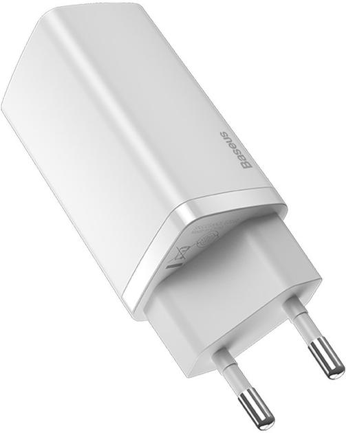 Ładowarka Baseus GaN2 Lite Quick Charger C + U 65W EU Biała (CCGAN2L-B02) - obraz 3