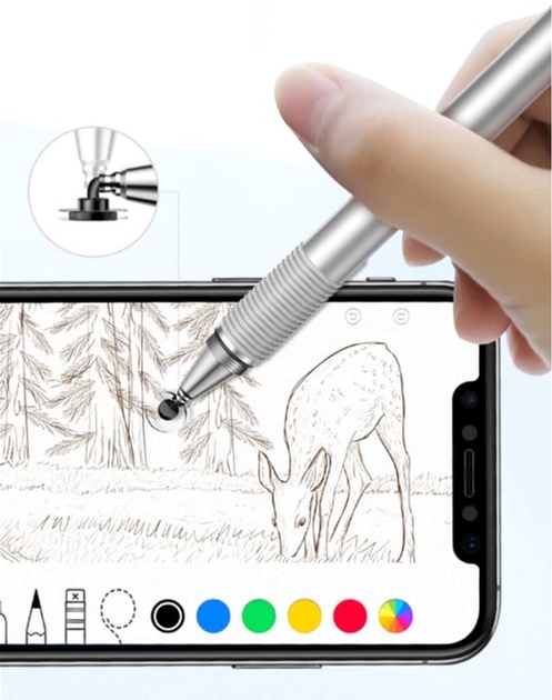 Стилус Baseus Golden Cudgel Capacitive Stylus Pen Silver (ACPCL-0S) - зображення 10