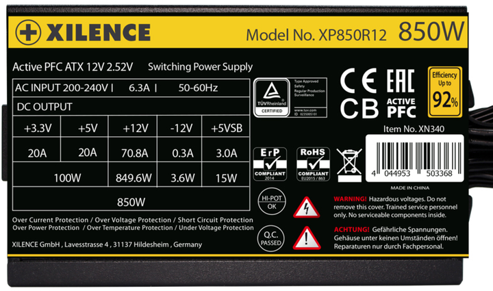 Zasilacz Xilence Gaming Gold 850W (XP850R12) - obraz 4