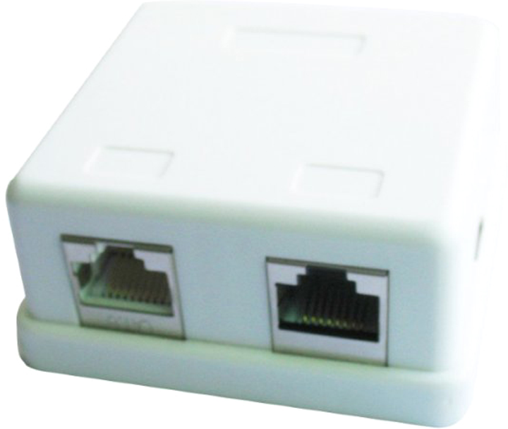 Розетка на 2 порти з екраном Cablexpert RJ-45, 5Е cat, зовнішня (NCAC-HS-SMB2) - зображення 1