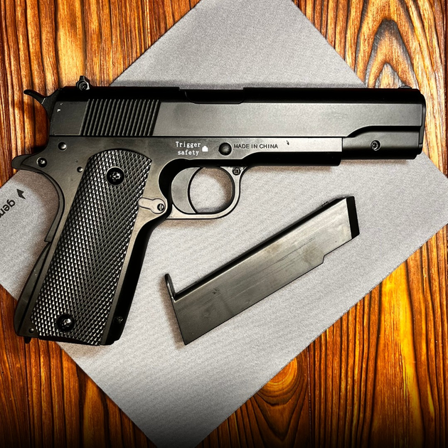 Страйкбольный пистолет Cyma ZM1911, Colt 1911 , пистолет на пульках, 6мм, Металл - изображение 1