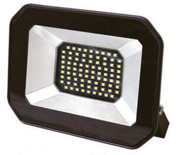 Прожектор led 50w 6500K IP65 LED SMD LU-TURBO-50-SILVER чорний - зображення 2