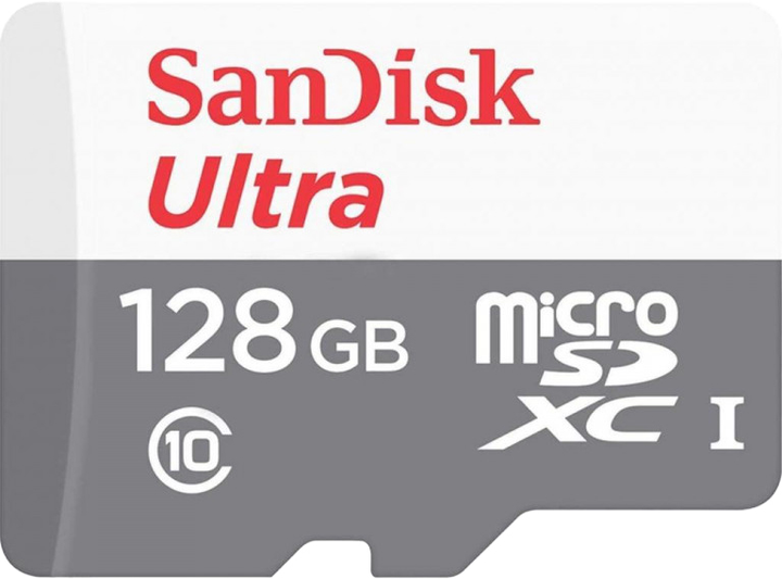 Карта памяти SanDisk microSDXC Ultra 128Gb Class 10 UHS-1 A1 + SD адаптер (SDSQUNR-128G-GN3MA) - изображение 1