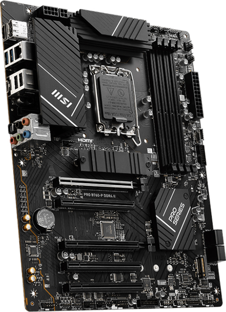 Материнская плата MSI PRO B760-P DDR4 II (s1700, Intel B760, PCI-Ex16) - изображение 3