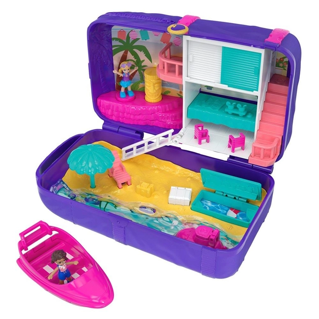 Набор Polly Pocket Чемоданчик развлечений Пляжный Флюг Рюкзак FRY39 - изображение 3