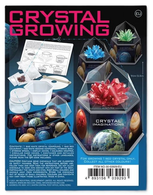 Zestaw do eksperymentów naukowych 4M Crystal Growing Red (4893156039293) - obraz 3