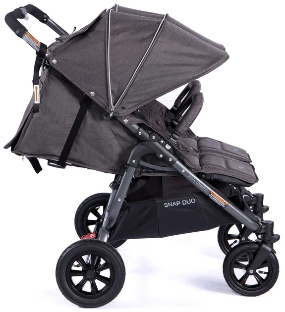 Прогулянковий візок для двійні Valco Baby Snap Duo Sport Tailor Made Charcoal, 9315517100817 - Фото 3 Прогулянковий візок для двійні Valco Baby Snap Duo Sport Tailor Made Charcoal, 9315517100817 - зображення 3