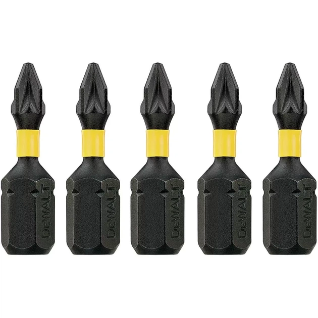 Набор бит DeWALT IMPACT TORSION, ударные, Pozidriv, Pz1, L=25 мм, 5 шт (DT7386T) - изображение 2