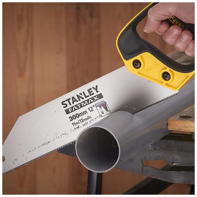Ножовка Stanley FatMax, для ПВХ, L=300мм, 11 зубьев HP JETCUT на дюйм. (2-17-206) - Фото 4 Ножовка Stanley FatMax, для ПВХ, L=300мм, 11 зубьев HP JETCUT на дюйм. (2-17-206) - изображение 4
