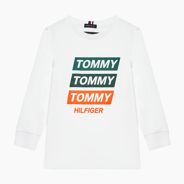 Bluza dziecięca chłopięca Tommy Hilfiger KB0KB06952-YBR 92 cm Biała (8720114871168) - obraz 1