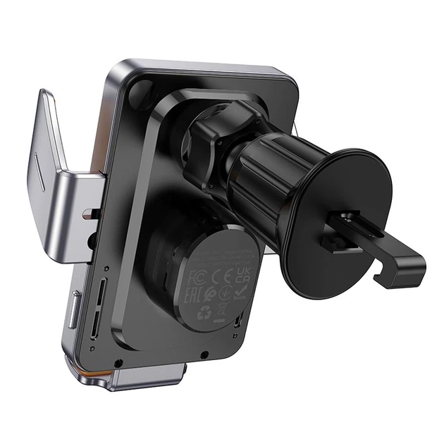 Тримач Hoco Transparent Discovery Edition wireless fast charging car holder (air outlet) HW7 15W black - Фото 2 Тримач Hoco Transparent Discovery Edition wireless fast charging car holder (air outlet) HW7 15W black - зображення 2