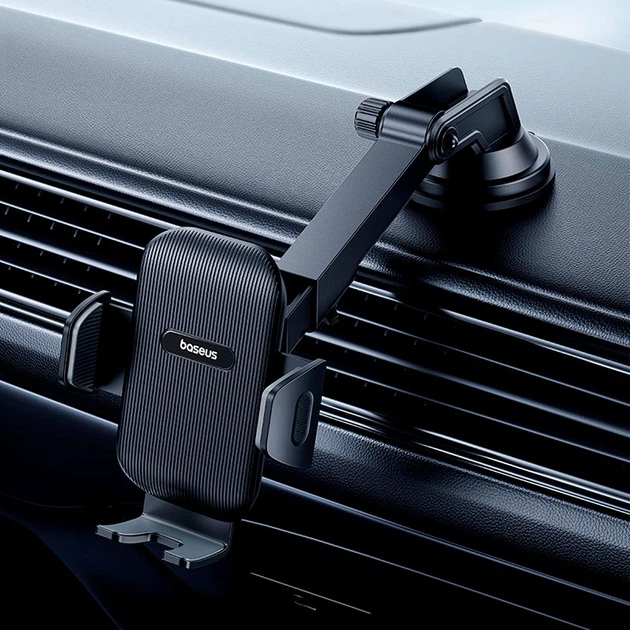 Автодержатель Baseus UltraControl Go Series Clamp-Type Phone Holder 5.4-7.2" (C40361600111-00) - Фото 7 Автодержатель Baseus UltraControl Go Series Clamp-Type Phone Holder 5.4-7.2" (C40361600111-00) - изображение 7