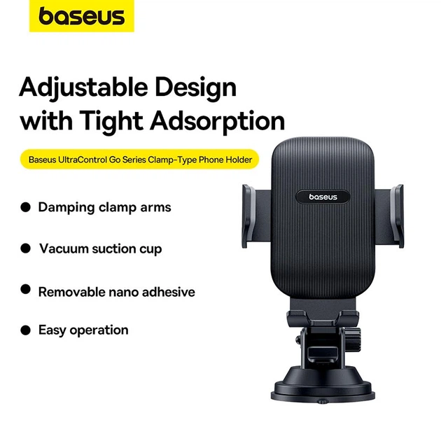 Автодержатель Baseus UltraControl Go Series Clamp-Type Phone Holder 5.4-7.2" (C40361600111-00) - Фото 10 Автодержатель Baseus UltraControl Go Series Clamp-Type Phone Holder 5.4-7.2" (C40361600111-00) - изображение 10