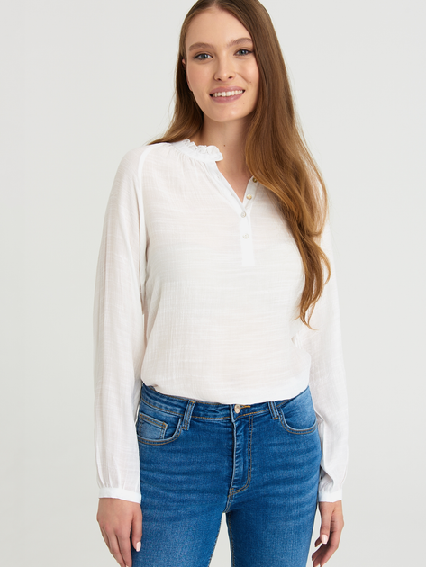 Блузка жіноча Greenpoint BLK102W2200X00 34 Біла (5903245334525) - зображення 4
