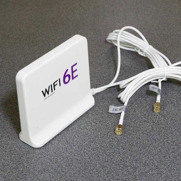 Антенна универсальная двойная WiFi 6E 4G GSM 7dBi 2.4/5.8GHz RP SMA выносная 2м для роутеров модемов репитеров - изображение 7