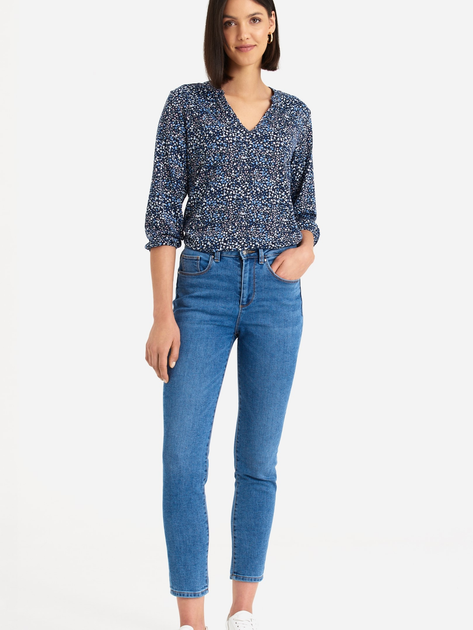 Блузка жіноча Greenpoint TOP704W22MDW01 40 Синя (5903245344265) - зображення 3